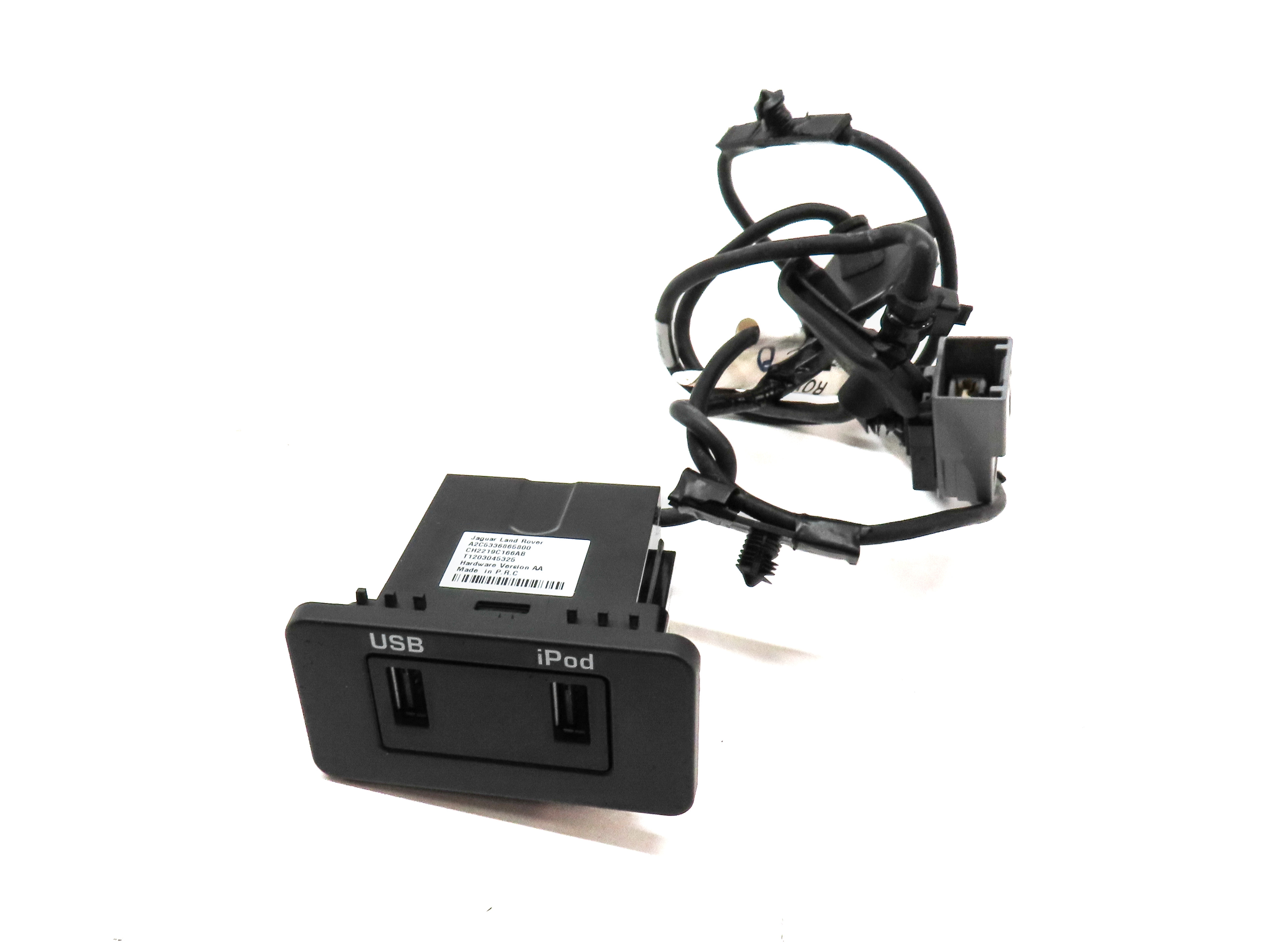 12 ROVER LR4 (L319) RADIO STEREO AUDIO AUXILIARY AUX iPOD USB JACK PANEL w/CABLE — exact item pictured